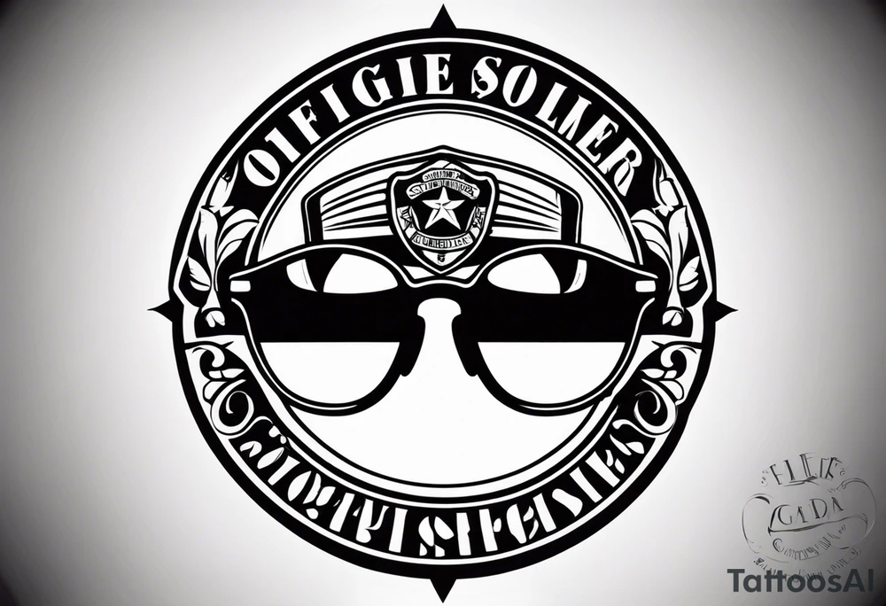 Officer Sunglasses tattoo idea