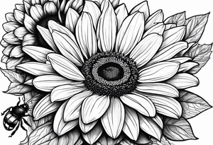 gerber daisy sunflower lilly bee and a
 lady bug tattoo idea