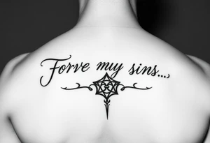 Forgive my sins in handwriting with the forgiveness sigil tattoo idea