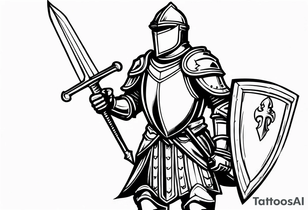 Knight in shining armor tattoo idea