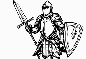 Knight in shining armor tattoo idea