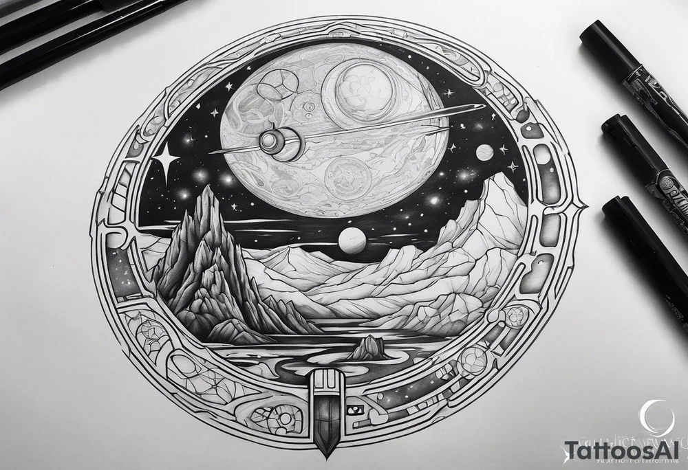 Gallifreyan with Star wars and Lord of the rings tattoo idea