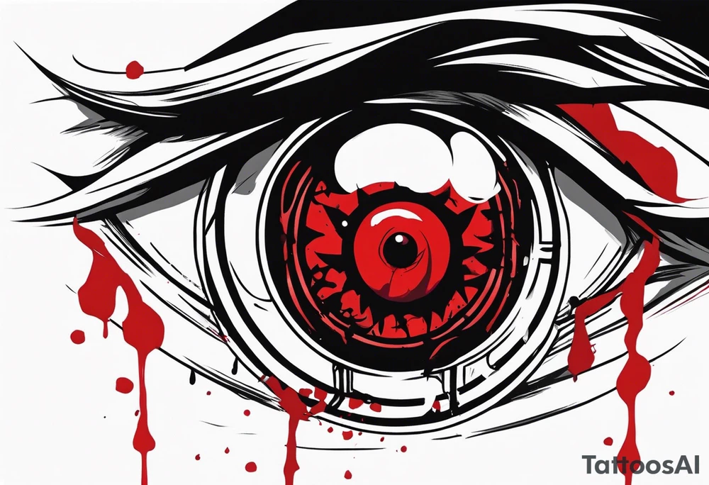 Alucard's eye bleeding tattoo in Hellsing tattoo idea