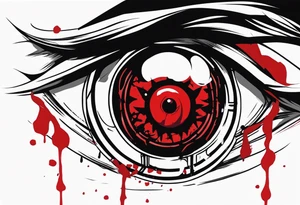 Alucard's eye bleeding tattoo in Hellsing tattoo idea