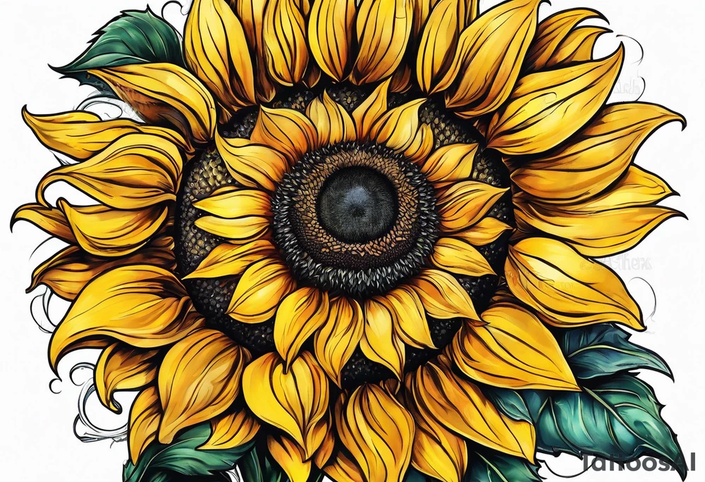 Sunflower for a male tattoo tattoo idea