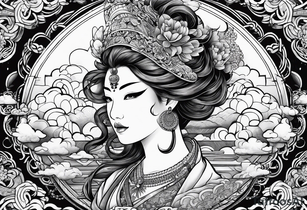 clouds irezumi tattoo idea
