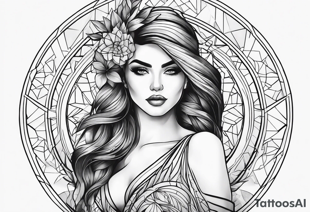 Sexy woman tattoo idea