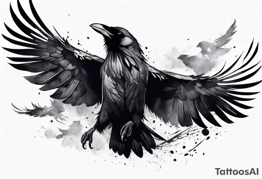 Flying Ravens tattoo idea