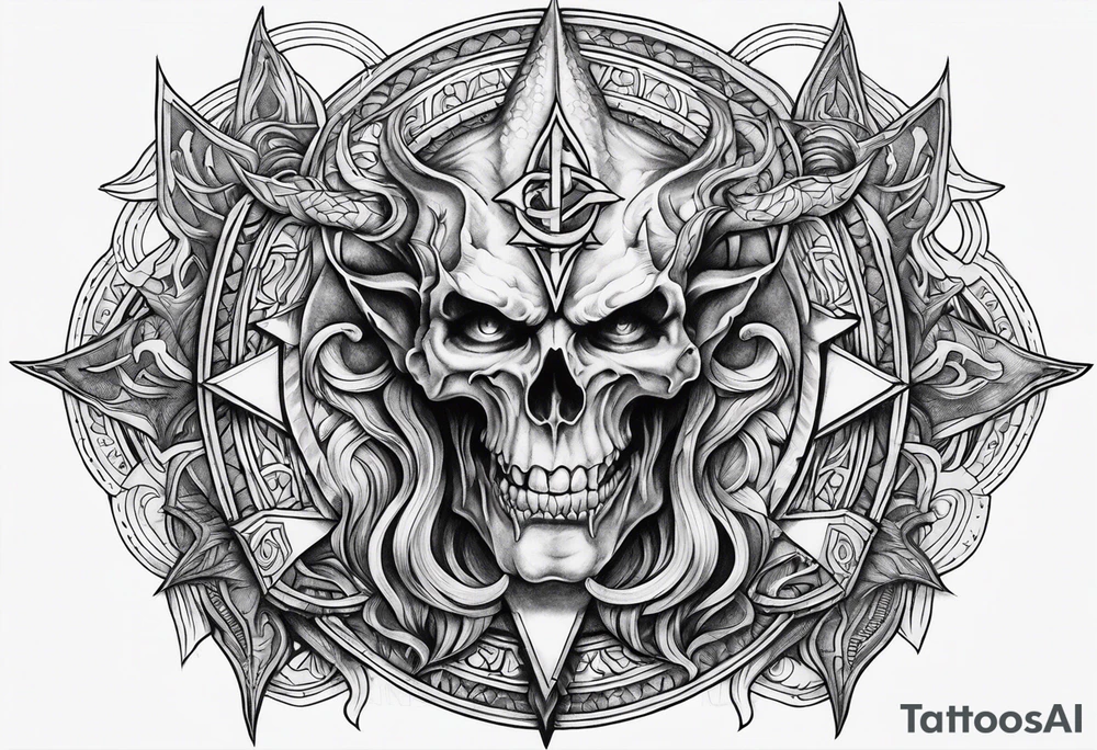 Satanic tattoo idea