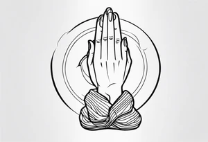 PRAYING HAND tattoo idea
