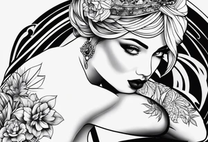 a woman tattoo idea
