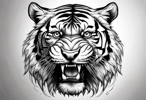 Tiger teeth tattoo idea