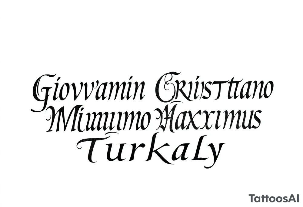 Giovanni Cristiano Maximus Turkaly tattoo idea