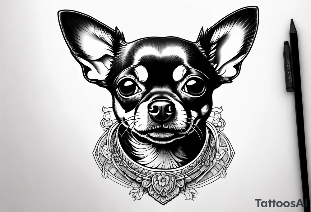 Lab head 
Pit head
Chihuahua head tattoo idea