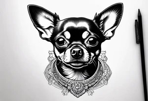 Lab head 
Pit head
Chihuahua head tattoo idea