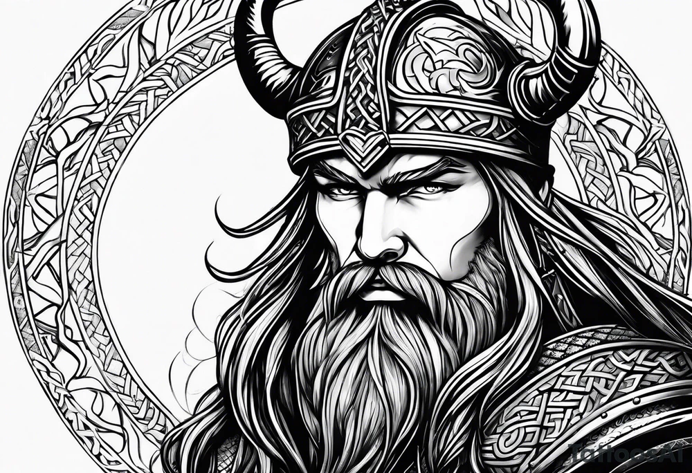 northern viking style tattoo idea