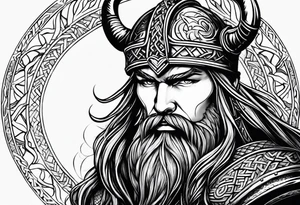 northern viking style tattoo idea