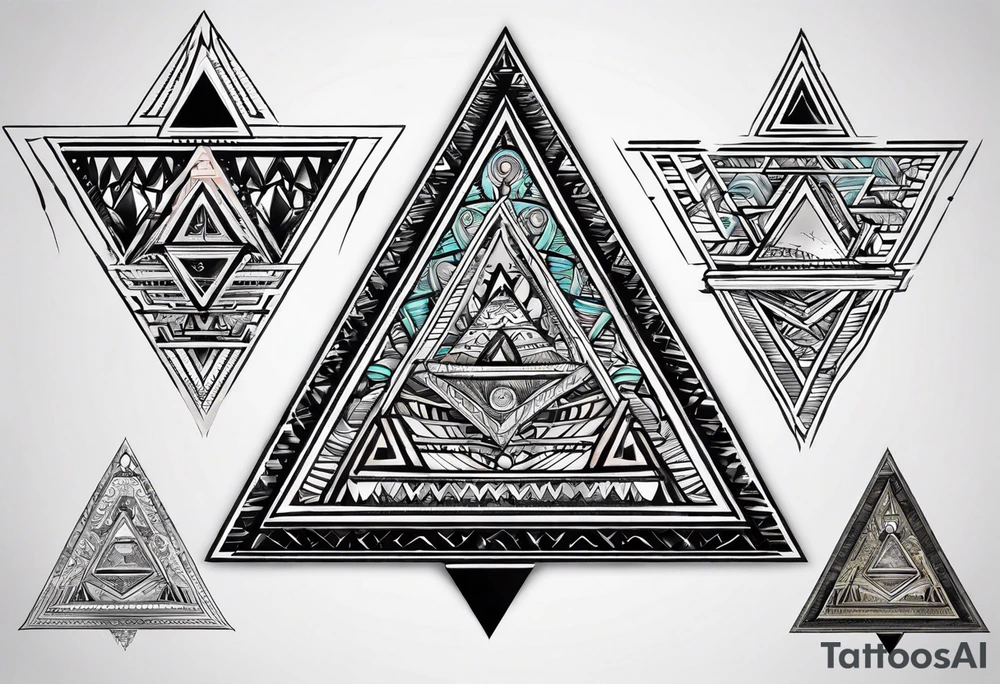 simple triangle tattoo idea