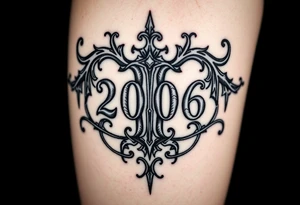 30 12 2006 in Roman numeraos gothic style for men tattoo idea