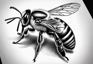 Realistic bee tattoo idea