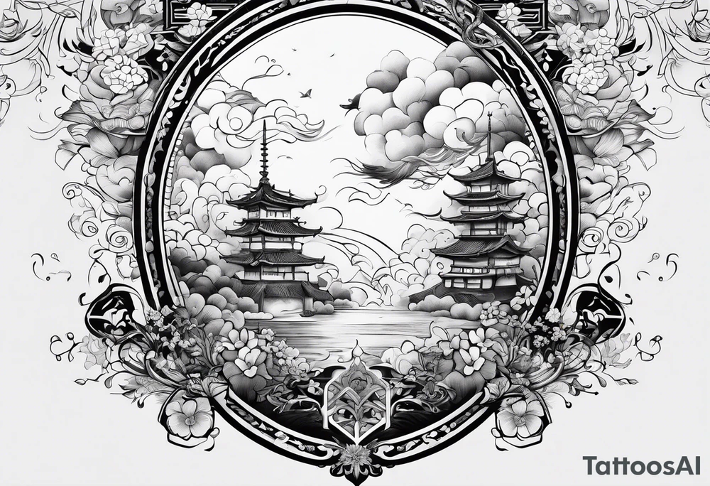 Nuage formant les lettres YLY tattoo idea