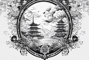 Nuage formant les lettres YLY tattoo idea