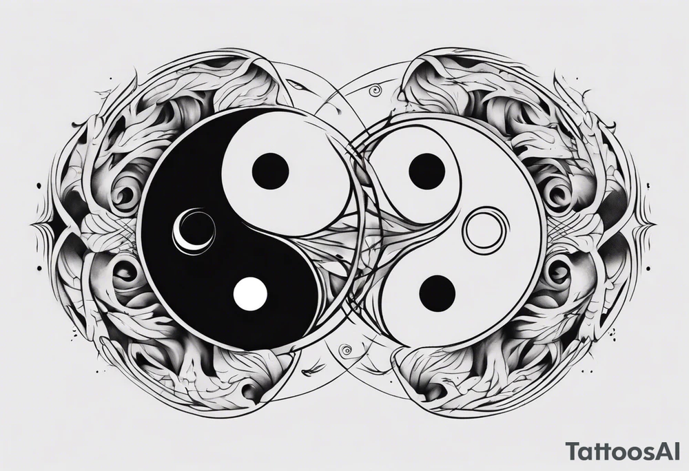 Abstract yin and Yang tattoo idea