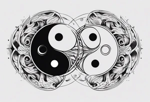 Abstract yin and Yang tattoo idea