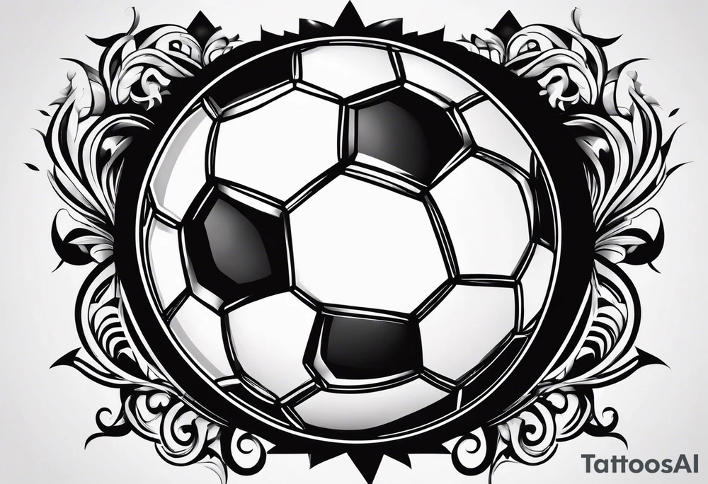Small soccer ball tattoo idea