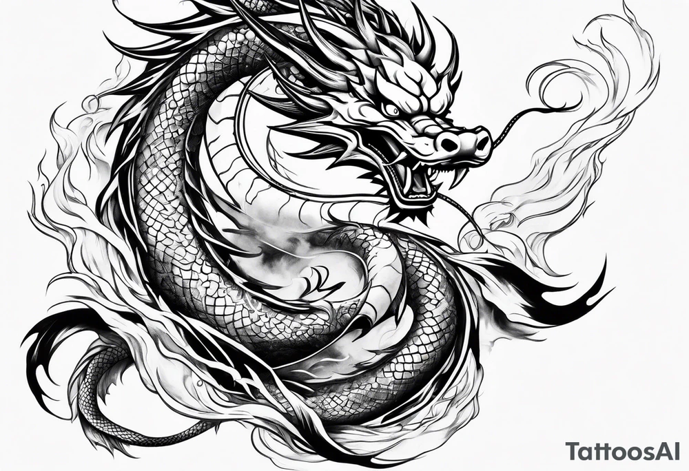 Shenron Americana style tattoo tattoo idea