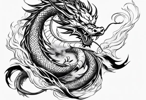 Shenron Americana style tattoo tattoo idea