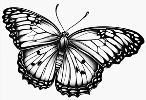 Butterfly with electronic tattoo idea