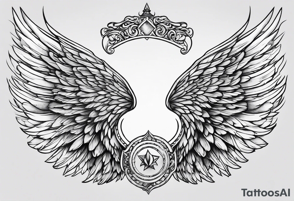 Angel wings tattoo idea