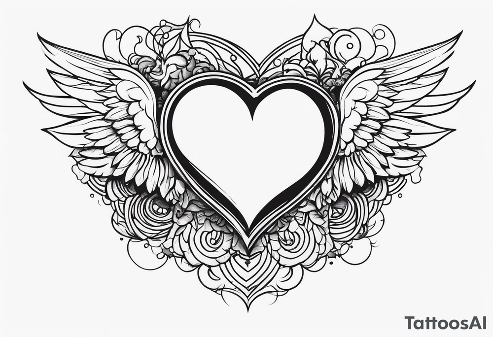 angelish devilish heart/wings tattoo idea