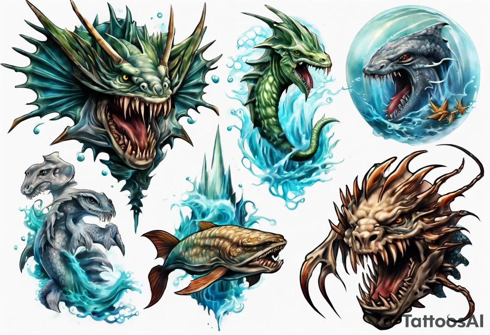 Atlantis creatures tattoo idea