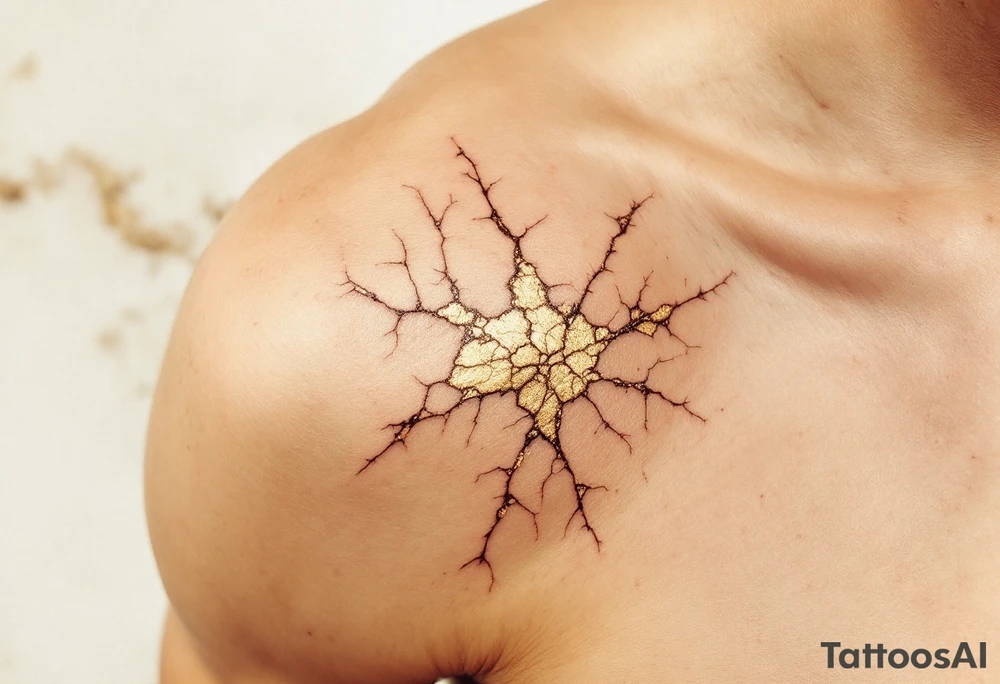 Vintage 30.04.1965 etched in bold brown ink with faded gold cracks for an aged effect. tattoo idea
