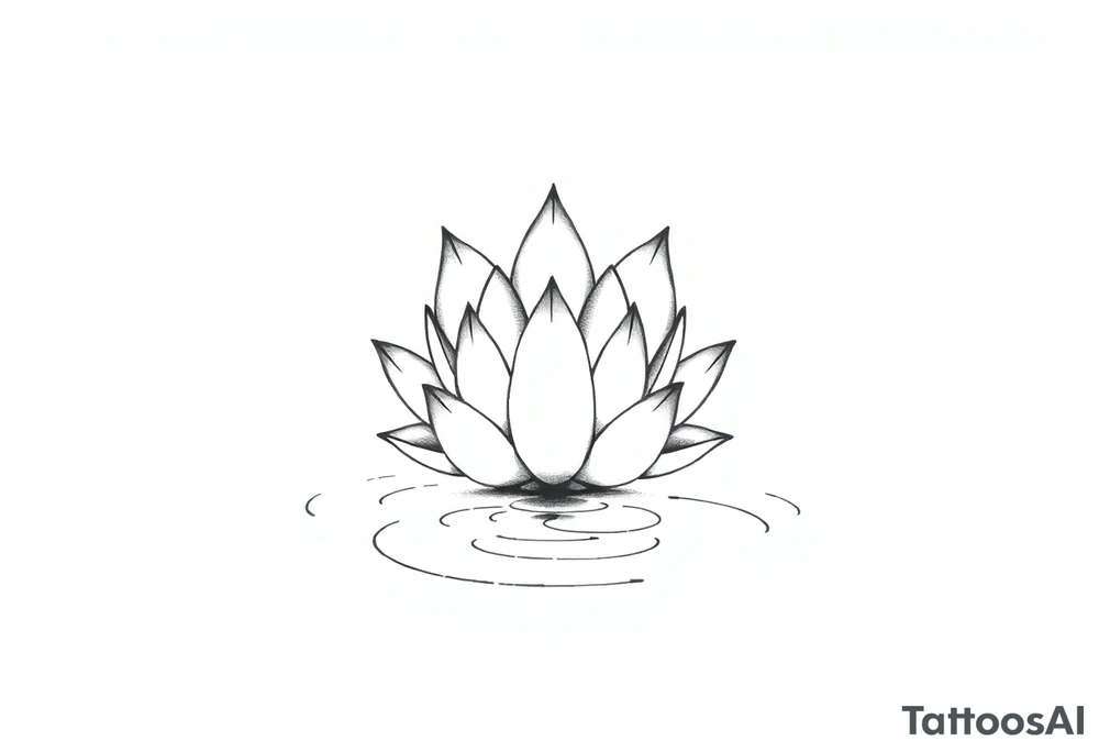 lotus flower emerging from water tattoo idea