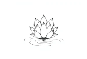 lotus flower emerging from water tattoo idea