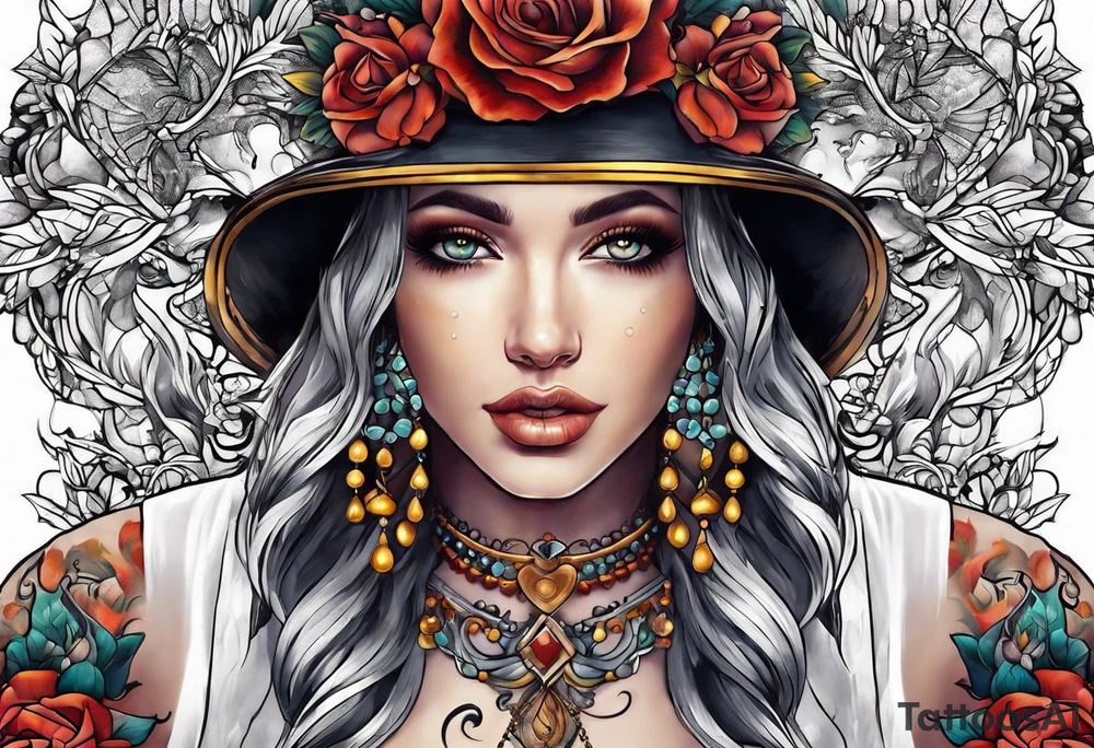 chest tattoo outdoors tattoo idea