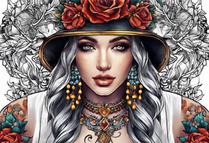 chest tattoo outdoors tattoo idea