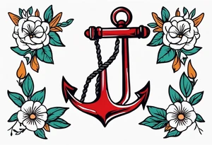 anchor

vintage tattoo style old school traditional bold color simple with flowers surrounded tattoo idea