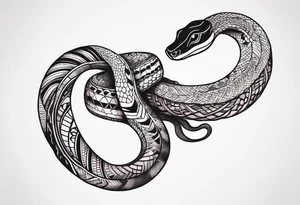 snake wrapping around entire arm starting at the shoulder tattoo idea