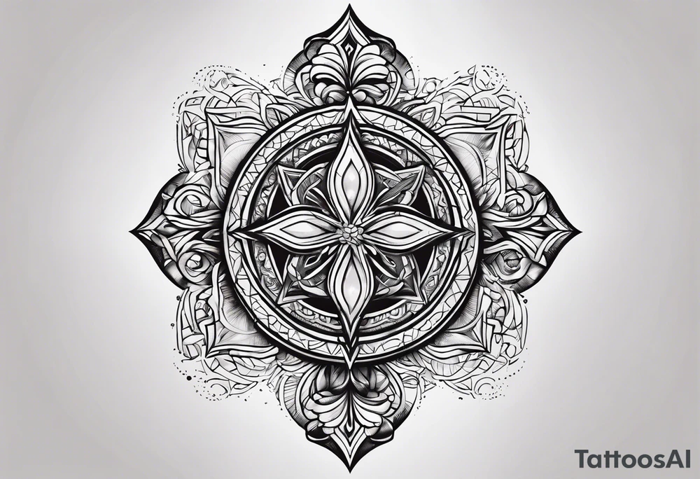 Cross masculinity tattoo idea