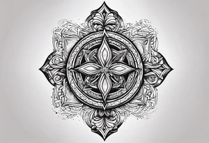 Cross masculinity tattoo idea