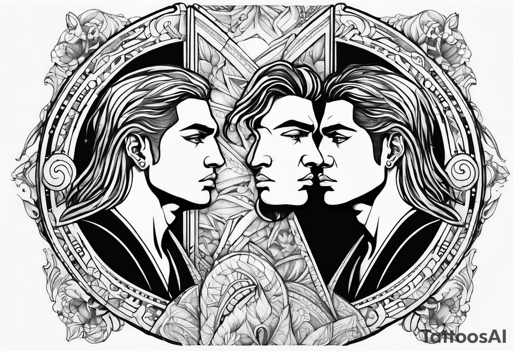 Men 
Gemini zodiac tattoo tattoo idea