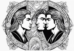 Men 
Gemini zodiac tattoo tattoo idea
