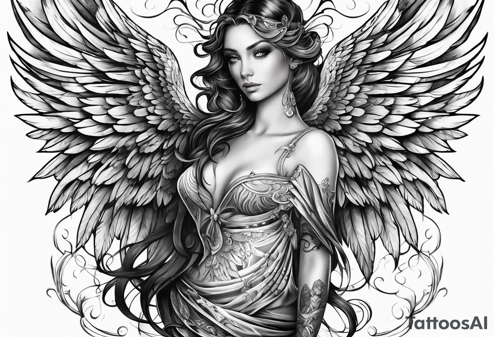 Angel wings tattoo idea