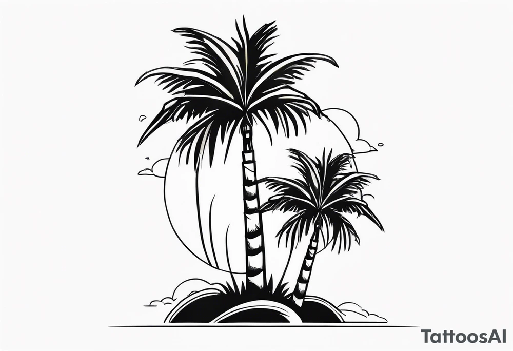 tall quindio wax palm tattoo idea