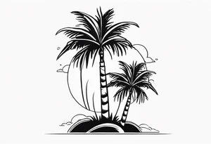 tall quindio wax palm tattoo idea