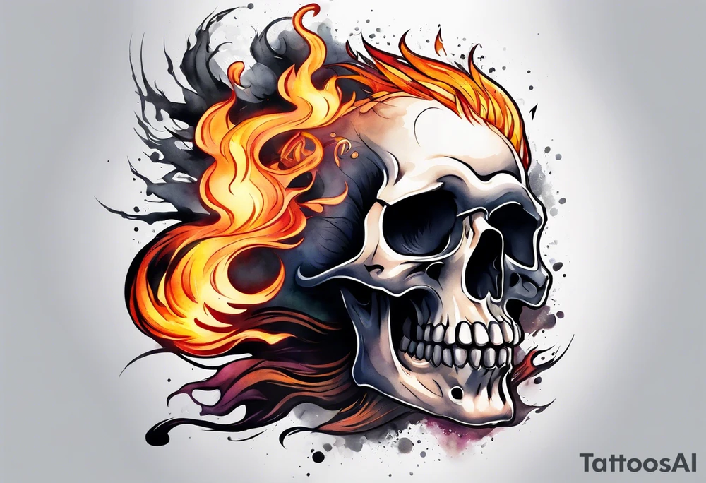 onl fire without skull. tattoo idea